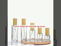 Ρολάρισμα σε σφραγιστικό τύπο γυάλινο μπουκάλι με δείγμα