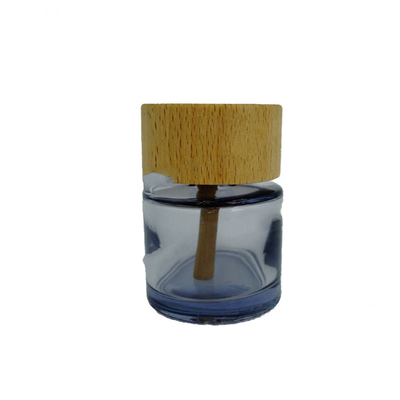 Cylindrical Custom Glass Perfume Bottles , Cosmetics Aromatherapy Glass Bottles