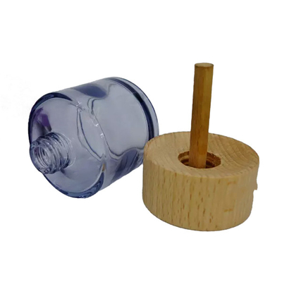 Cylindrical Custom Glass Perfume Bottles , Cosmetics Aromatherapy Glass Bottles