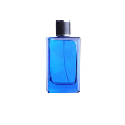 Plastic Cap Custom Perfume Bottles 50ml Transparent With Black UV Cap